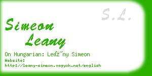 simeon leany business card